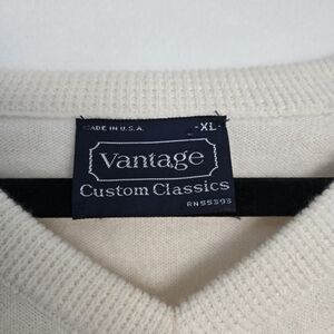 Vantage Custom Classics Men’s V-Neck Sweater in Cream